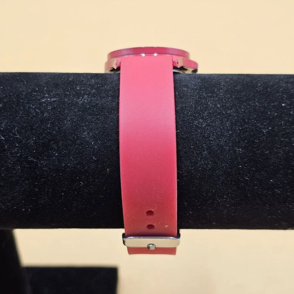 Vintage Xhileration Red & Yellow Quartz Ladies Watch Silicone Band New Battery